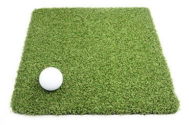 Anti - Aging Green Artificial Golf Turf Grass / Low Cost Fake Lawn Turf