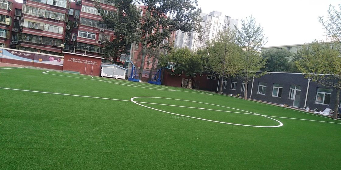 Wear Resistance Football Synthetic Grass  For Playground Long Using Life