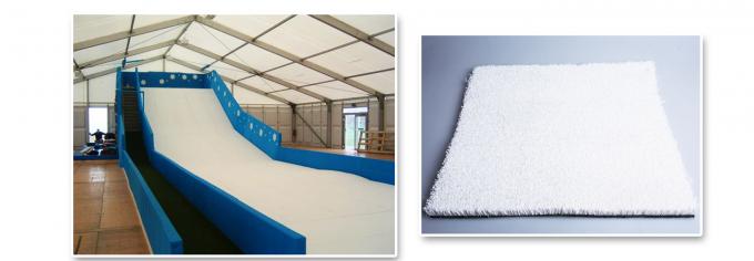 22mm Ski Slope Grass Fibrillated Yarn artificiel blanc Ski Simulator d'intérieur