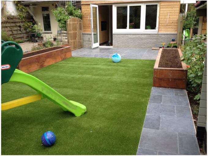 Diamond Shape Artificial Landscape Turf para los niños juega el artículo de las áreas GSL4 45m m