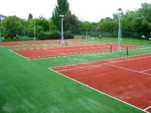 Tennis Court Colored Fake Grass