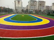 Multi - Color Commercial Outdoor Fake Grass  For Playground  25mm Height