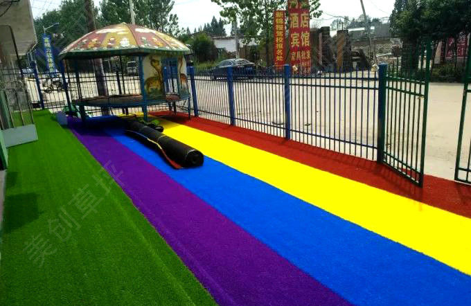 Environmentally Friendly Artificial Grass Different Colors No Harm To Health
