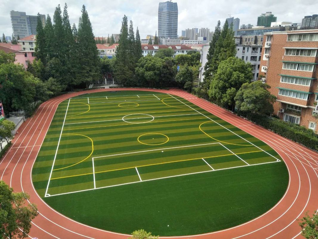 Eco Friendly  Playground Synthetic Grass / Outdoor Artificial Grass Playground Surface