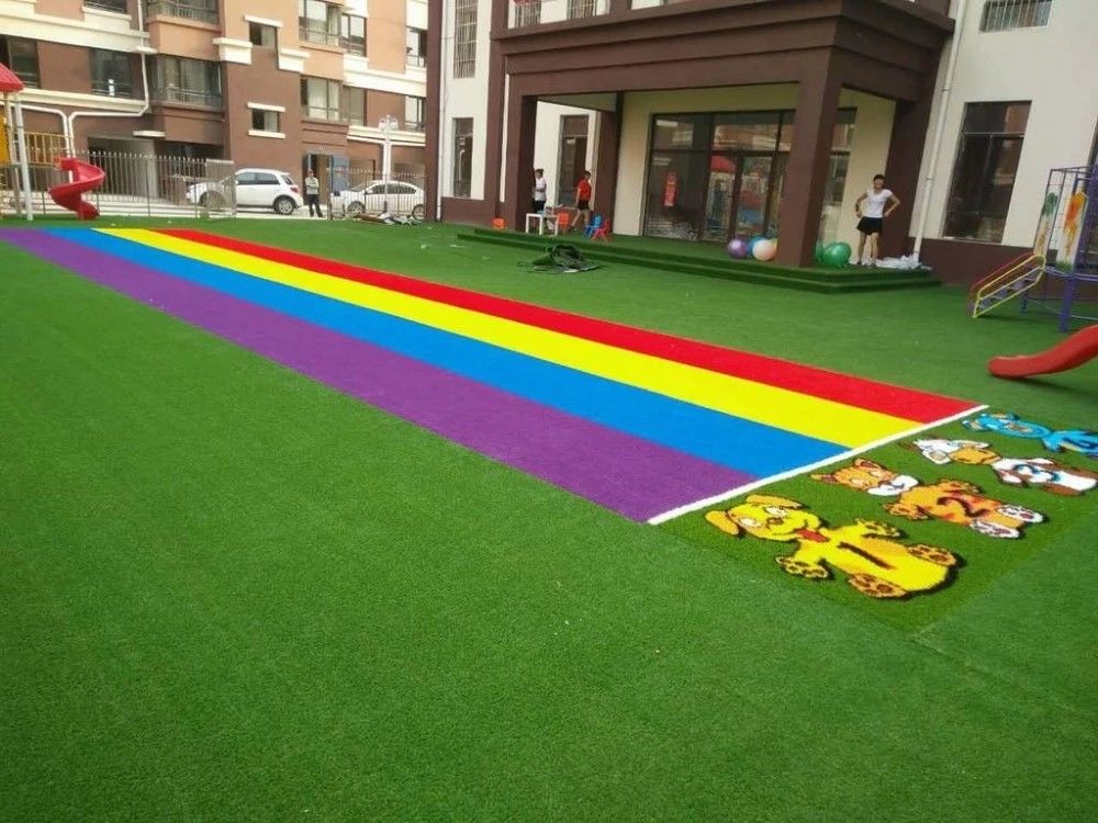 Decorative Coloured Artificial Grass Easy Installation And Maintanance