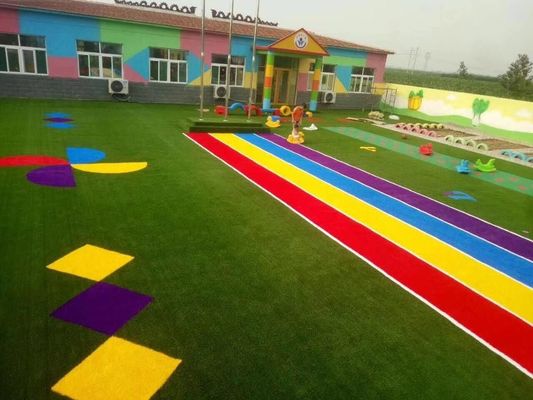 Outdoor Polyethylene Sports Artificial Grass Different Colors Low Maintenance