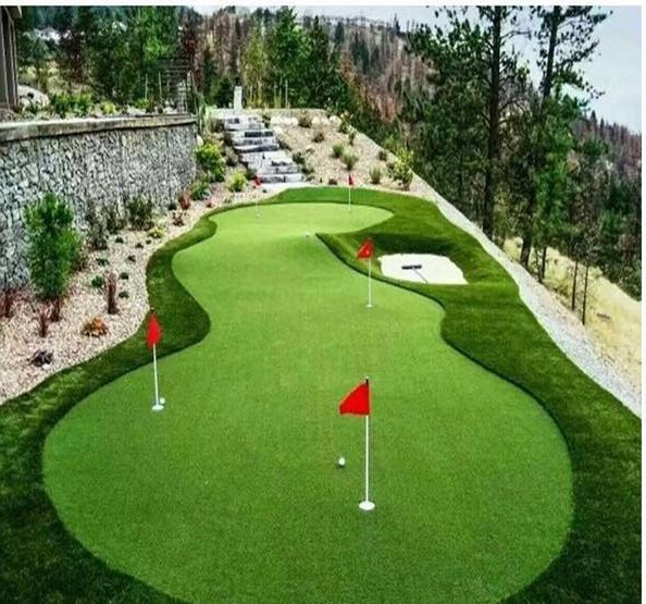 Polyethylene Low Cost Artificial Golf Turf Grass Synthetic Golf Green